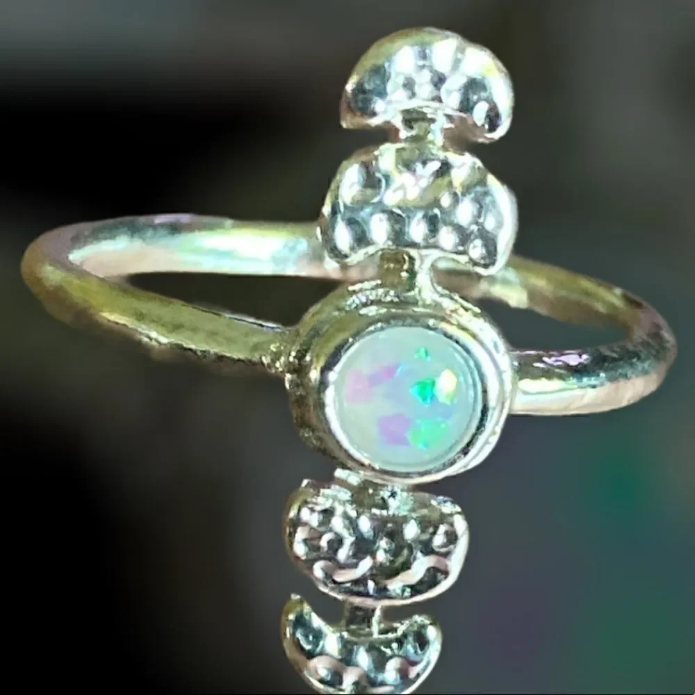 Moon Phases Opal Ring